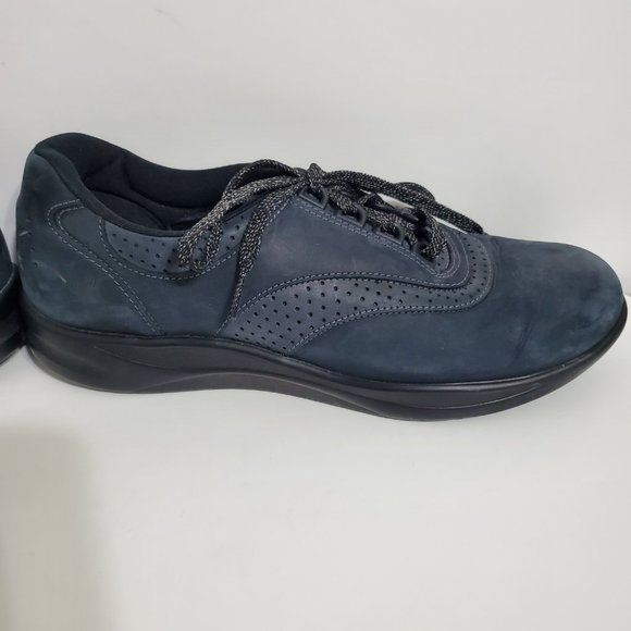 SAS Walk Easy Walking Shoe 9.5 Slim blue lace up - Picture 8 of 10